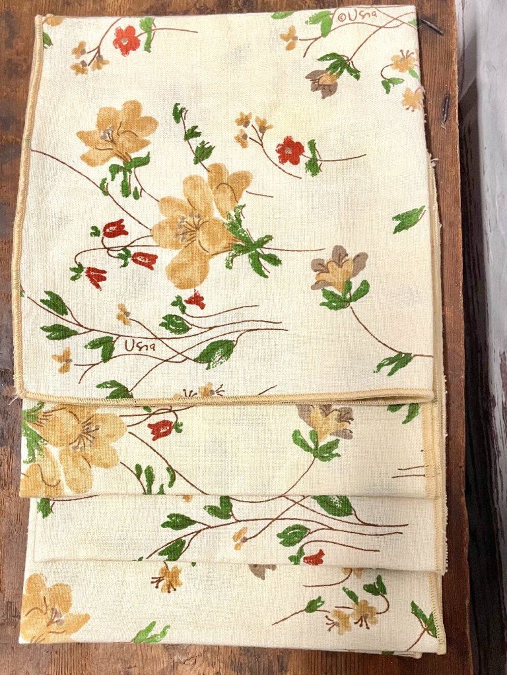 Vintage Vera Neumann Floral Napkins Set of 4